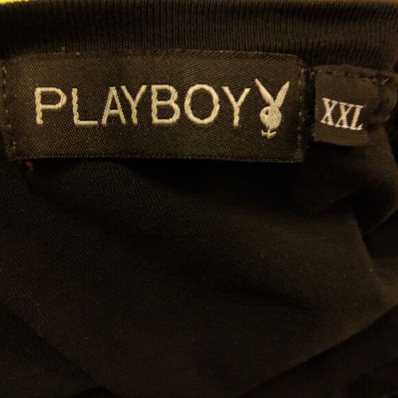 Playboy tshirt mens 2XL XXL black short sleeve bunny logo graphic crew neck - Picture 9 of 12